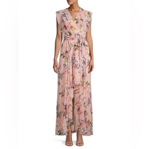 Eliza J Blush Floral Print Surplice‎ Dress Size 10